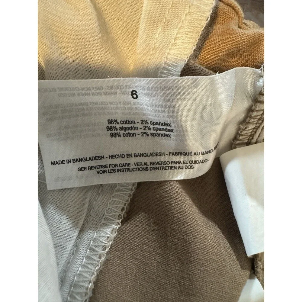 Ella Moss Womens Pants Brown Cropped Wide Leg Pockets High-Rise Belt Loops Sz 6 - Picture 10 of 16